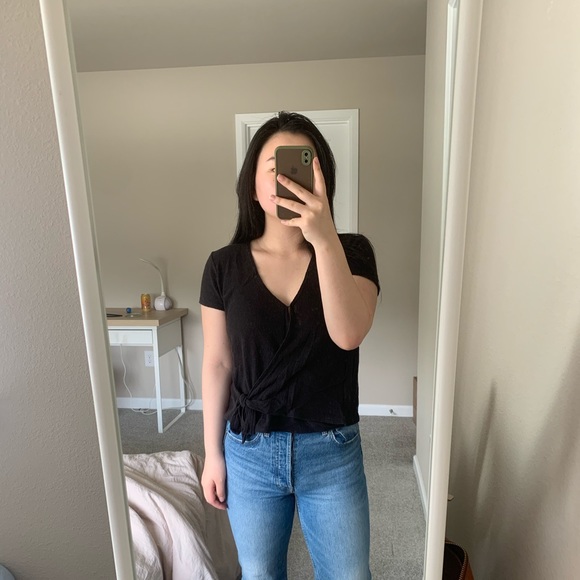Madewell Wrap Crop Top - Picture 3 of 3
